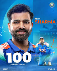 روہت شرما نے آسٹریلیا کے خلاف میچ میں 100 کیچز مکمل کر کے نیا سنگِ میل عبور کر لیا