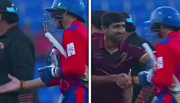 ٹی 10 لیگ: ہربھجن سنگھ اور شاہنواز دھانی کا مصافحہ