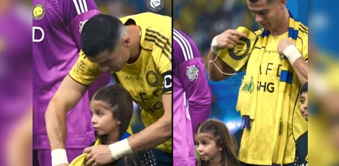 “رونالڈو کی معصوم بچی سے محبت بھری ملاقات”