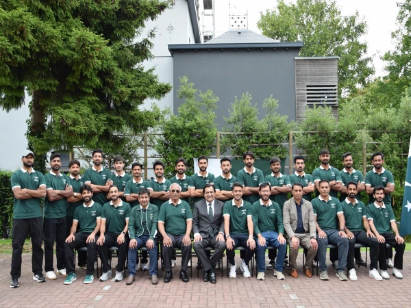 بیلجیم میں پاکستانی ایمبیسی کی جانب سے قومی ہاکی ٹیم کے اعزاز میں استقبالیہ تقریب کا انعقاد